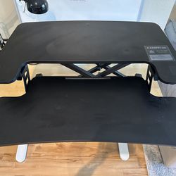 Standing Desk Converter and Office Chair