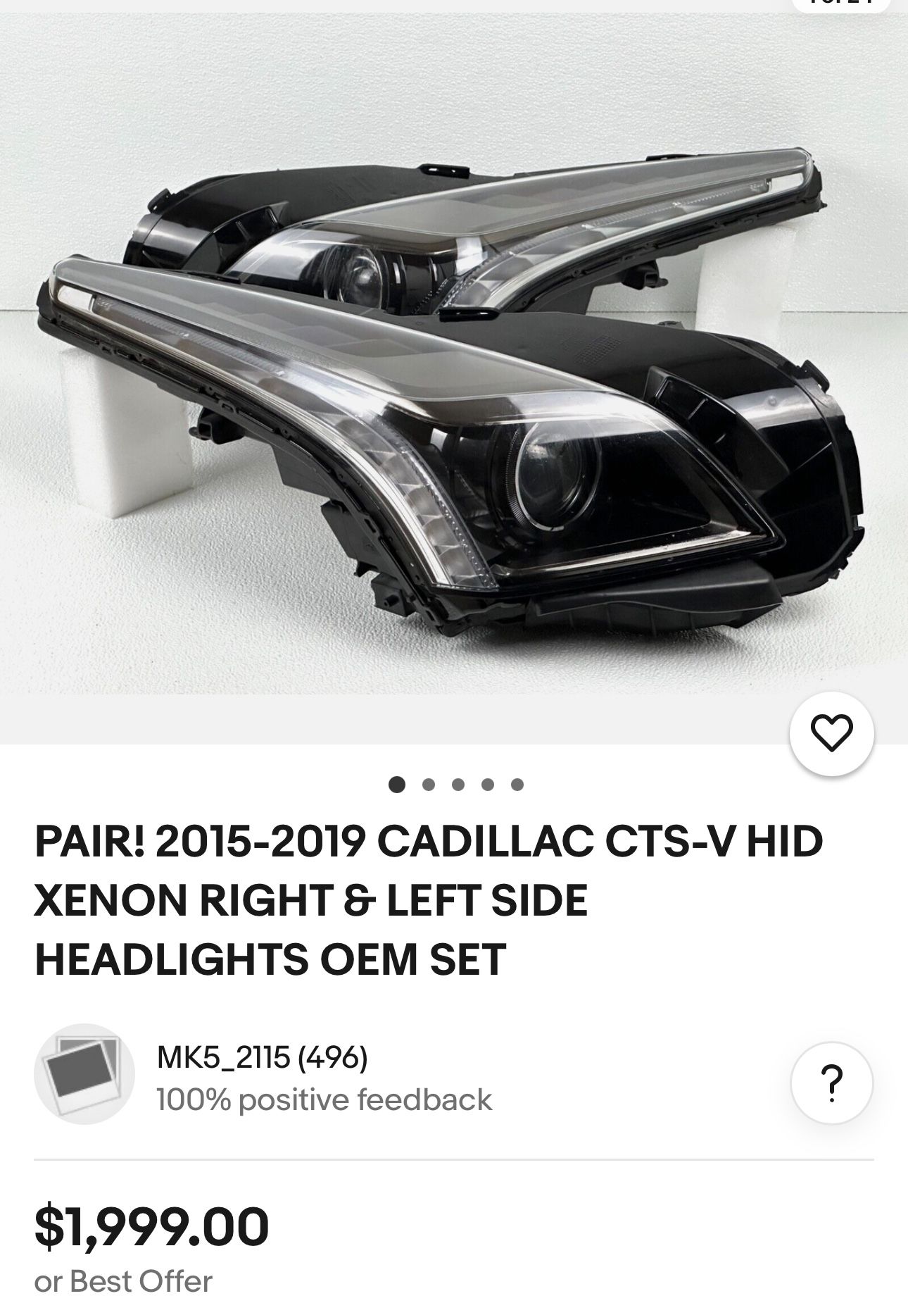 Cadillac Cts-v3 Headlight’s