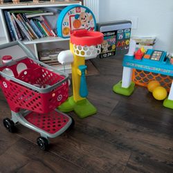 Laugh & Learn 4-in-1 Game Experience Activity Center sport edition and target shopping cart toy