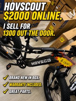 One of best Ebike model Hovscout brand new in box for 1300 - off-road electric bike