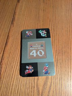 The selected item appears to be a limited-edition Super Mario Bros. 40th Anniversary Collectible Game Case