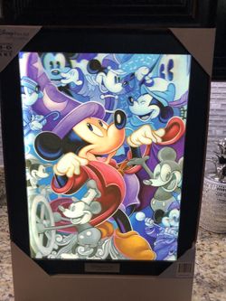 Celebrating Mickey Mouse Fantasia Disney Officially Licensed 3D LED Collector Frame Sign
