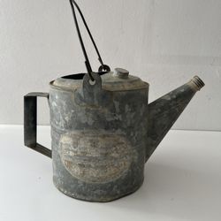 Vintage Galvanized Tin Watering Kettle