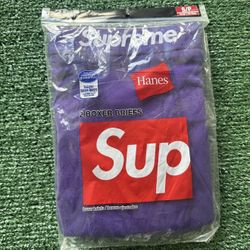 Supreme Hanes Boxer Briefs (2 Pack) Purple