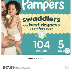 Pampers Size 5 (104 Count) New
