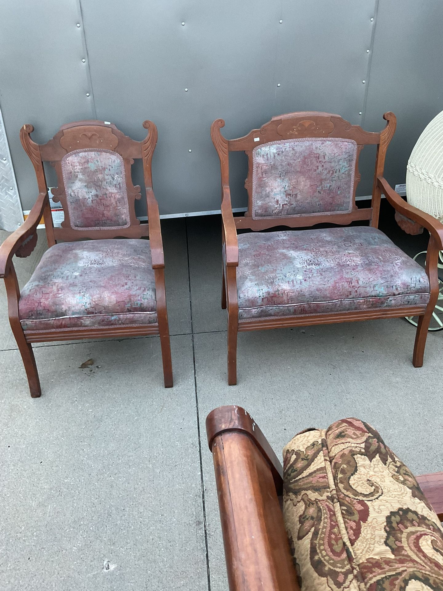Two Antique Vintage Collectible Comfortable Chairs