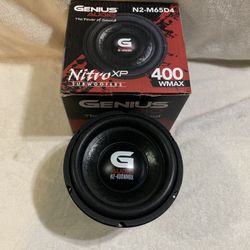 Brand New 6.5" Genius Audio 400w Max Power Dual Voice Coil Nitro Series Subwoofer   $50 each  