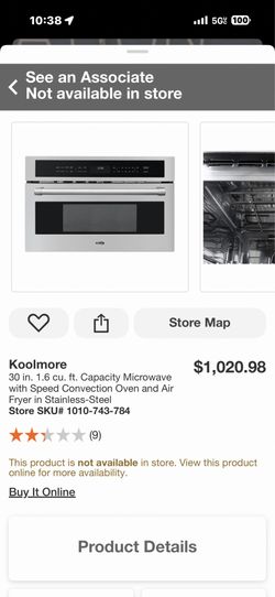 Koolmore 30 in. 1.6 cu. ft. Capacity Microwave with Speed Convection Oven and Air Fryer in Stainless-Steel