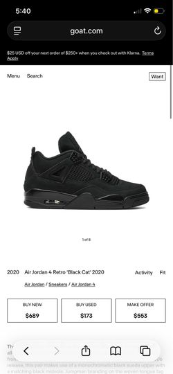 2020 Black cats $160