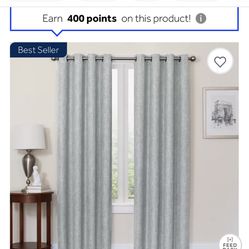 Grey Blackout curtains 84’´ Like new