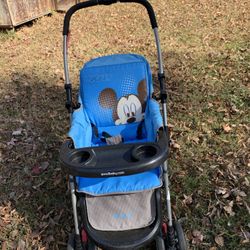 Mickey Mouse stroller with cupholders