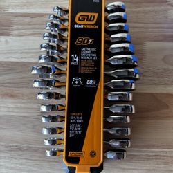 GEARWRENCH 14 Piece Stubby Ratcheting Wrench Set