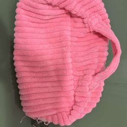 Fuzzy beauty/skincare bag