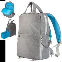Deco Gear Camera Backpack – DSLR/Mirrorless Bag with Laptop Sleeve, USB Port & Rain Cover (Gray)
