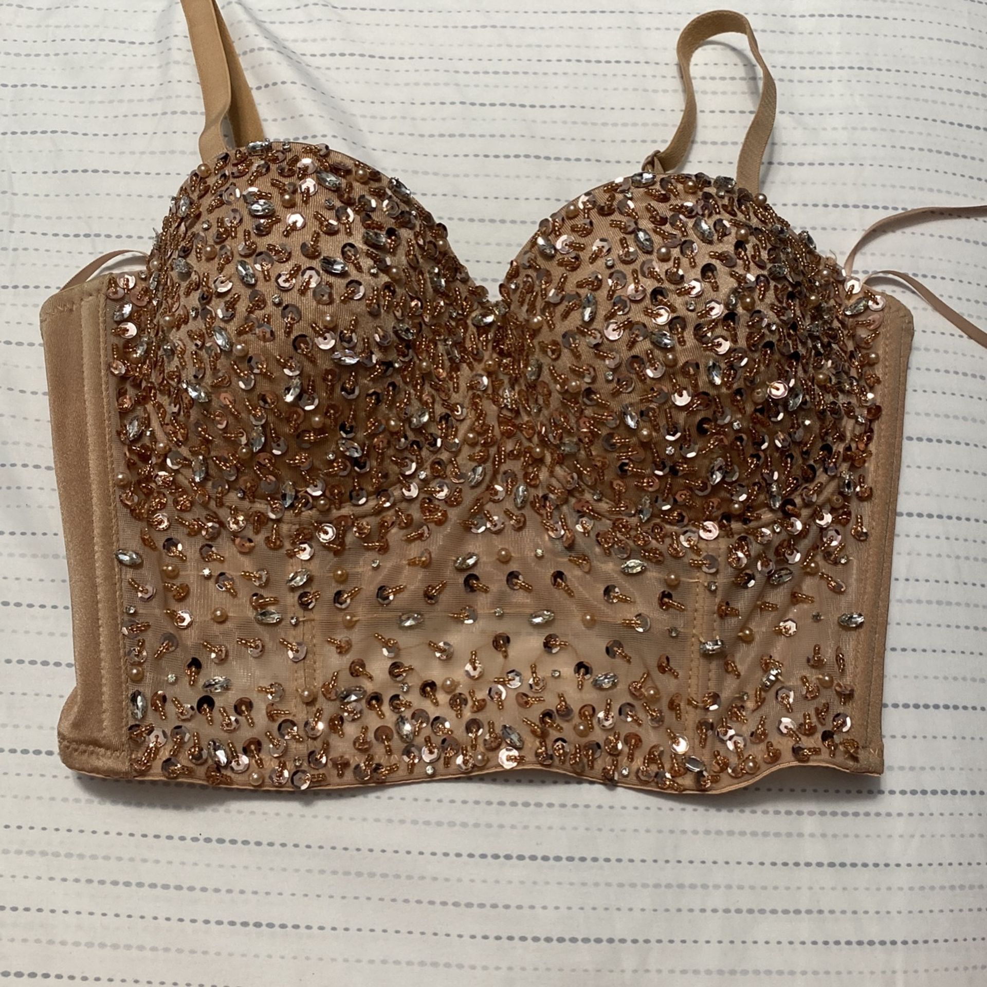 Bead Sequin Corset Top