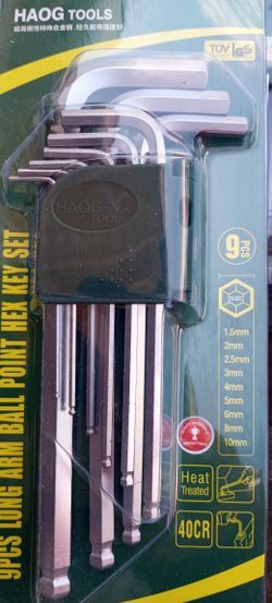 Long Hex Key 9 Pcs 1 Dolar Cada Uno Each