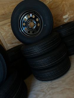 Fresh 205/75R15 Tire on 5-Lug Steel Rim 🔥✅🏁