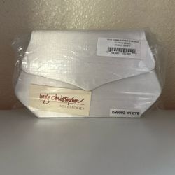 Brand New Inge Christopher Dyeable White Clutch