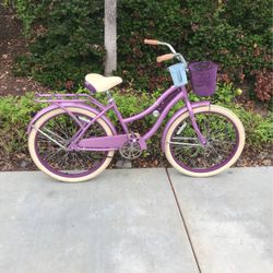 24” Huffy Nel Lusso Ladies/Girls Lavander Beach Cruiser 