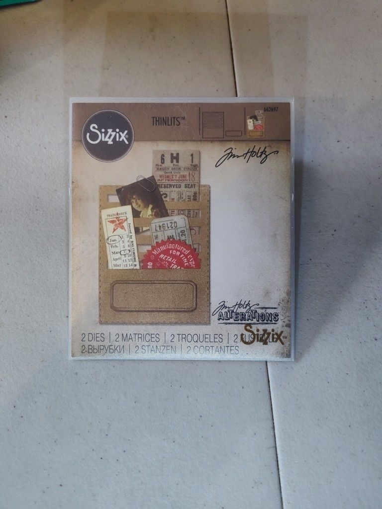 Tim Holtz Sizzix Alterations Thinlets Dies - Stitched Slots