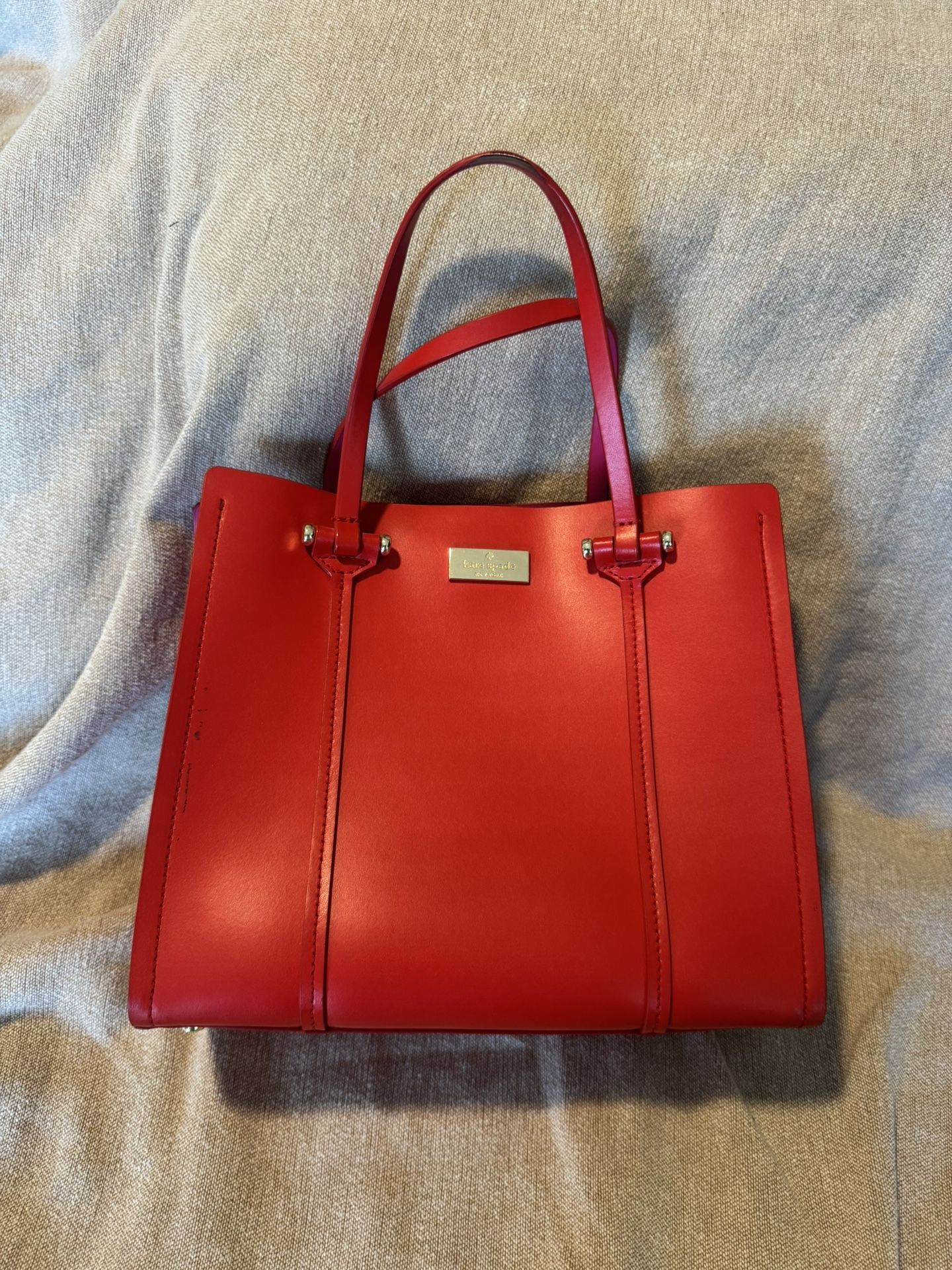 Red #KateSpade Small tote purse
