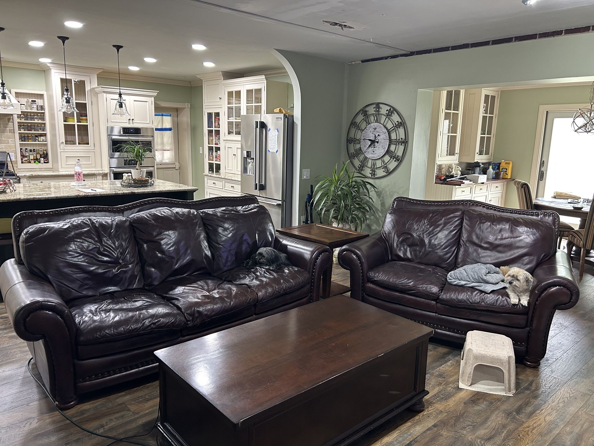 Bonded Leather Couch & Love Seat