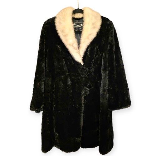 Saks Heart O'the Pelt Vintage Fur Coat with Silk Lining