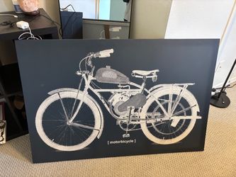Motorbicycle Canvas Wall Art Print