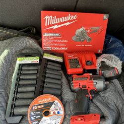 Milwaukee Impact Wrench & Grinder 