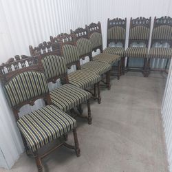 8 Antique Edwardian Walnut Dining Chairs, Circa 1900. Great Condition. Similaronesonlineare 6 for$800. 