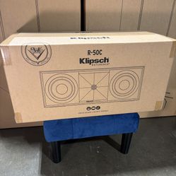 Klipsch R-50C Premium Center Speaker | Tractrix Horn Tweeter | High-Efficiency Audio | Cinema-Grade Dialogue Clarity