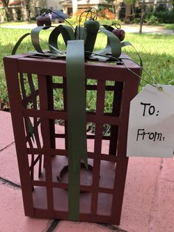 Valerie Park Hill Christmas Package Lantern Lawn Stake