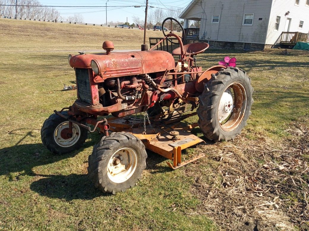 Farmall Cub Tractor With Belly Mower