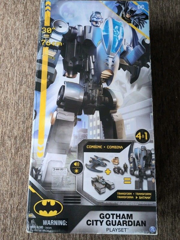 DC Batman Gotham City Guardian Playset 4-in-1 Transforming Robot Vehicle