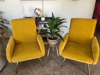 Set of 2 Mid-Century Modern Accent Chairs