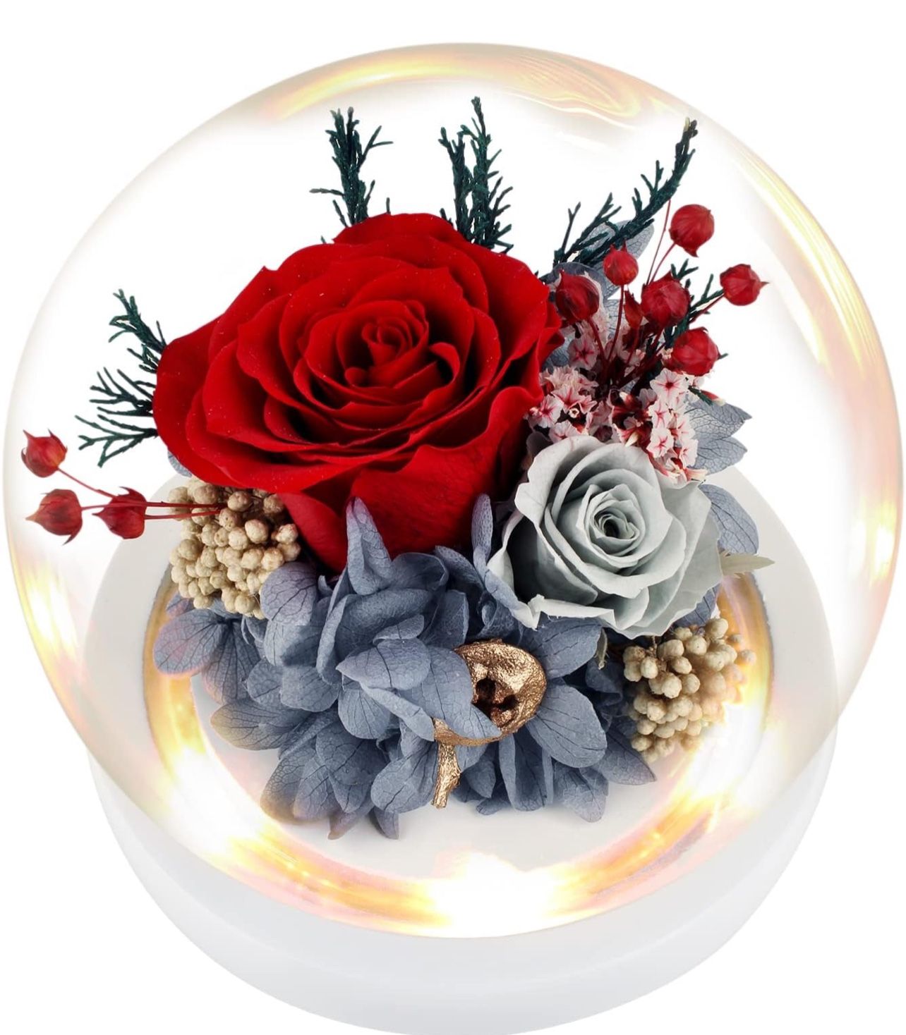 Forever Roses Flowers Bouquet - Battery Included