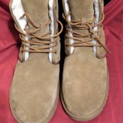 UGG MENS FAUX FUR ANKLE BOOTS