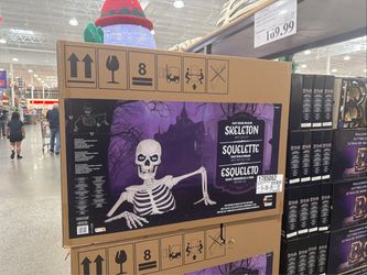 62" Giant Ground Breaking Skeleton with LCD Eyes and Sound