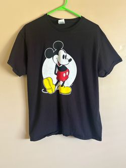 Women’s Disney Mickey Mouse Black Graphic T-Shirt Size Large