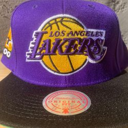 Los Angeles Lakers 2000 Nba Finals Patch Snap Back Hat Mitchell & Ness