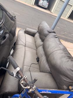 Free genuine leather couch with working electrical components