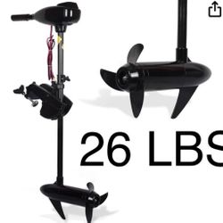 26 LBS Thrust 8 Speed Electric Outboard Trolling Motor For Fresh Or Salt Water