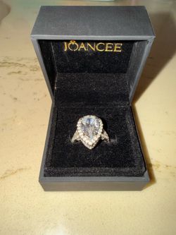 Pear Cut Lab Created white sapphire