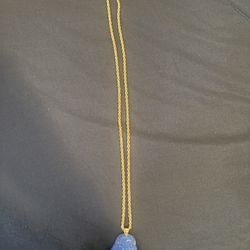 Solid 10K Gold Rope Chain with Buddha charm