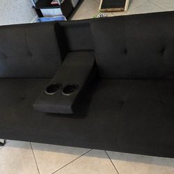 Reclining Futon/couch with Cupholders 

