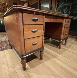 Antique Oak Doctors Desk