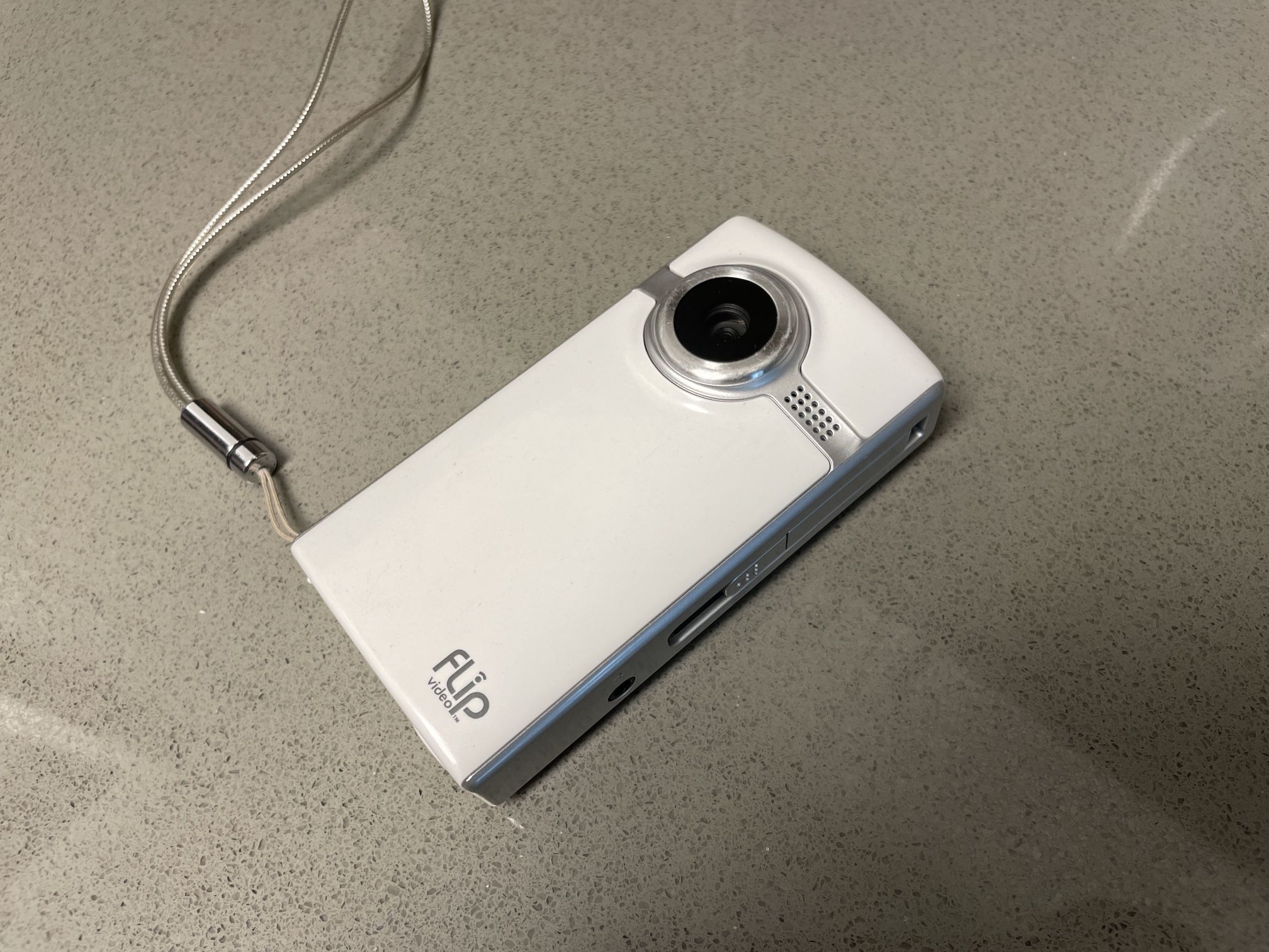 Flip Video Camcorder by Pure Digital Technologies - White & Silver (y2k)