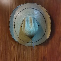 Large Mexican Straw Sombrero Handmade