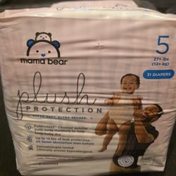 Brand New Mama Bear Plush Protection Diapers Size 5