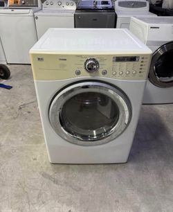 LG front load Electric Dryer, drying machine,  Clean, tested and ready to go. You may test at my location.
60 day warranty on all appliances. (If it s